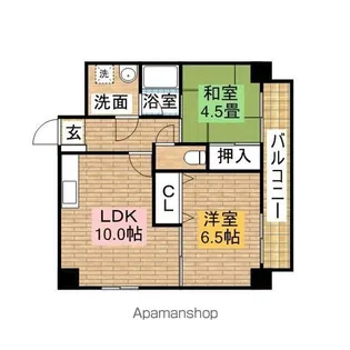 パストラルクール【401号室】の間取り