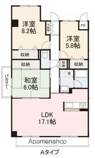 ツインパストラル【4階】の間取り