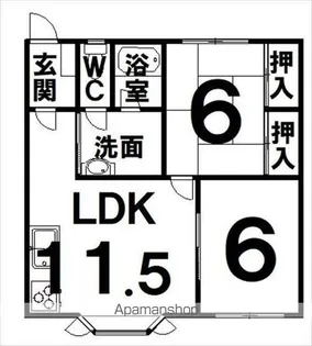 ヴェルデュール西町【105号室】の間取り