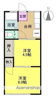 コーポ佳【103号室】の間取り