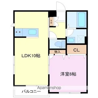 テラスルミエール【201号室号室】の間取り