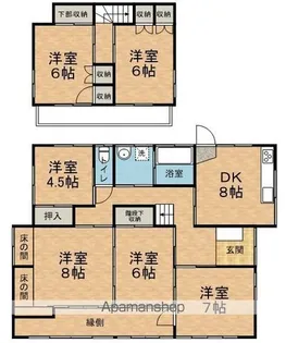 長野県北安曇郡松川村【一戸建】の間取り