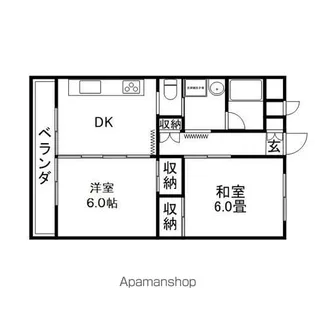 宮尾ハイツ【5階】の間取り