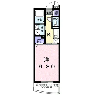 ラフィーネF【205号室】の間取り