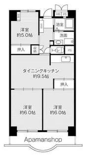ビレッジハウス浜松タワー1号棟【13階】の間取り