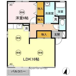 ハイツ田園 II B棟【2階】の間取り