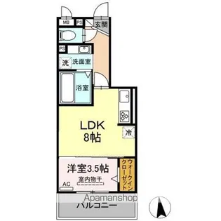 グレイスアイランド【2階】の間取り