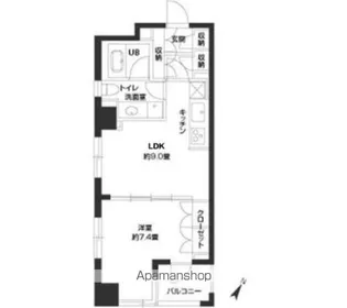 パークキューブ銀座イースト【9階】の間取り