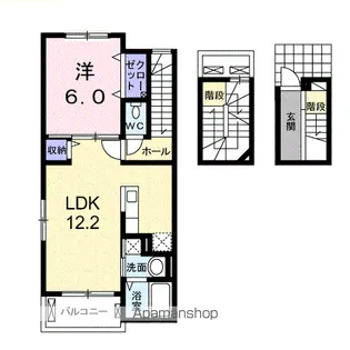 リヴァーサイドKⅠ【3階】の間取り