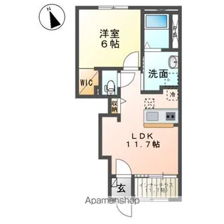 T.K.LIFE【1階】の間取り