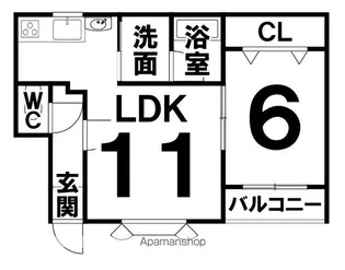 アビーロード【203号室】の間取り