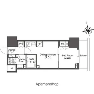 コンフォリア東上野【9階】の間取り