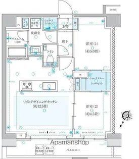 クリオ横濱元町通りザ・グラン【6階】の間取り