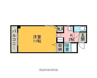 いわき6番館【9階】の間取り