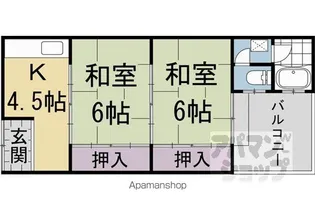 千々川マンション【300号室】の間取り