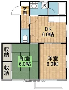 ベルエアガーデンC棟【102号室】の間取り