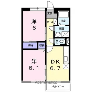 パームスハウス【1階】の間取り