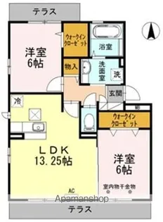 チェリス フォンテーン コスモ【3階】の間取り