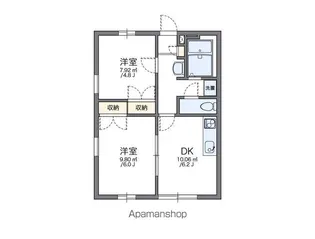 レオパレスサーナ【1階】の間取り