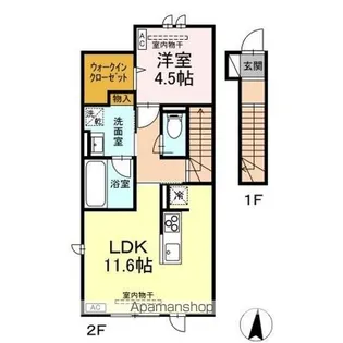 TORISIA青森中央【2階】の間取り