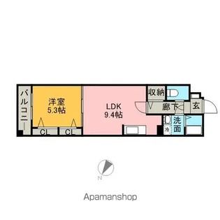 ディー・ウイングタワー【6階】の間取り