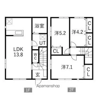 レジデンシア B棟【1階】の間取り