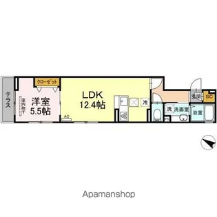 アンジュール小豆沢【1階】の間取り