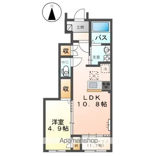 BLUE ROSE (ブルーローズ)【101号室】の間取り