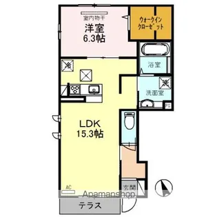 ディアコートK【1階】の間取り