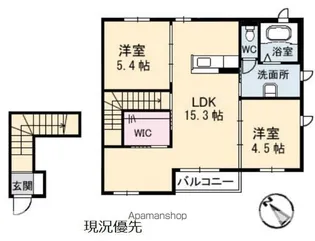 シャーメゾン津之郷【2階】の間取り