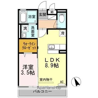 アルカサル駅南 B【2階】の間取り