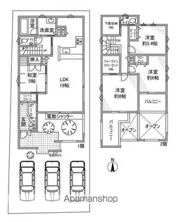 愛知県名古屋市千種区竹越1丁目【一戸建】の間取り