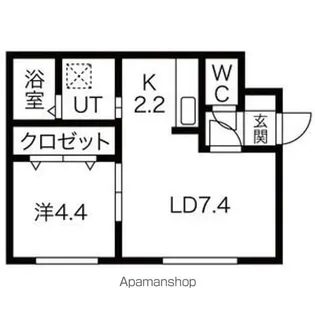 アンシャンテ手稲前田【2階】の間取り