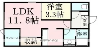 LIVEFLAT MINORI【103号室】の間取り