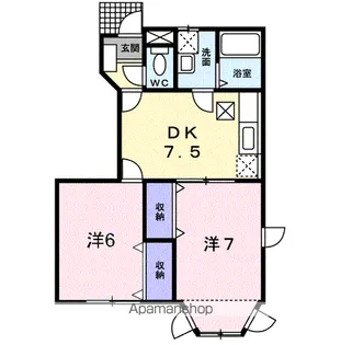 クレストール福田【1階】の間取り