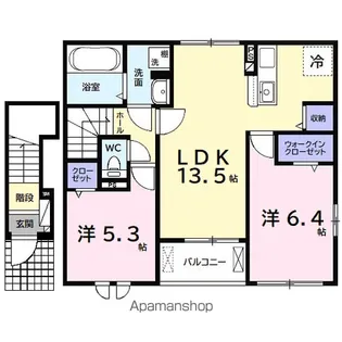 グレイスレジデンス【2階】の間取り