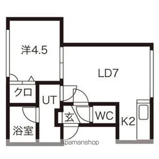 ノースウィル825【3階】の間取り