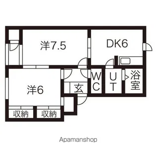 レフィナードD【2階】の間取り