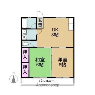 ハートランドハイツ【205号室】の間取り