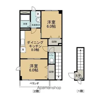 BETTER Я 浪館【201号室】の間取り