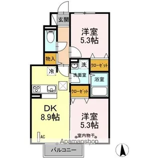 マイ・アミⅡ【1階】の間取り