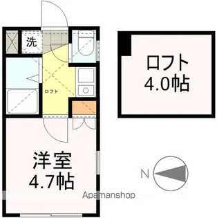 アップルハウス旭ヶ丘3【101号室】の間取り