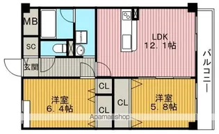MARRON FOREST TOYONAKA【1階】の間取り