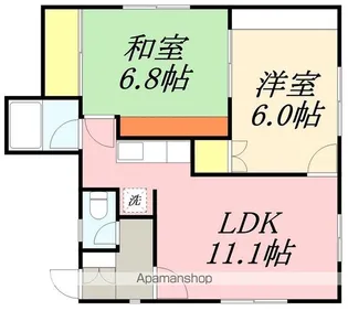 パークシティ本通Ⅱ【2階】の間取り