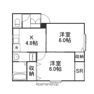 ラシーヌ・モンテ【201号室】の間取り