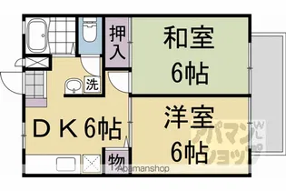 ラフィネ北白川AB棟【B101号室】の間取り