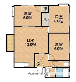 コリーナ蜆塚A【2階】の間取り