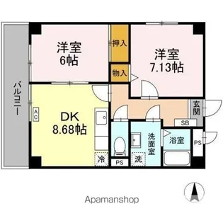 ロイメント名駅【2階】の間取り