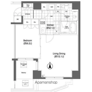 BPRレジデンス恵比寿【8階】の間取り