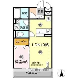 マリンプラザ A【3階】の間取り